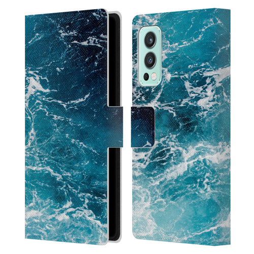 PLdesign Water Sea Leather Book Wallet Case Cover For OnePlus Nord 2 5G