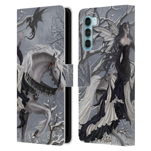 Nene Thomas Winter Has Begun Snow Fairy Horse With Dragon Leather Book Wallet Case Cover For Motorola Edge S30 / Moto G200 5G