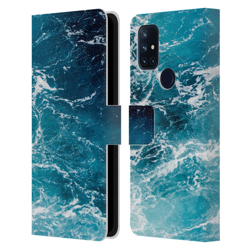 PLdesign Water Sea Leather Book Wallet Case Cover For OnePlus Nord N10 5G