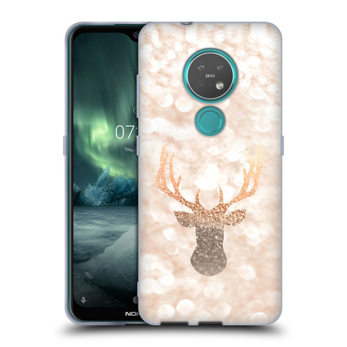 Monika Strigel Champagne Gold Deer Soft Gel Case for Nokia 6.2 / 7.2