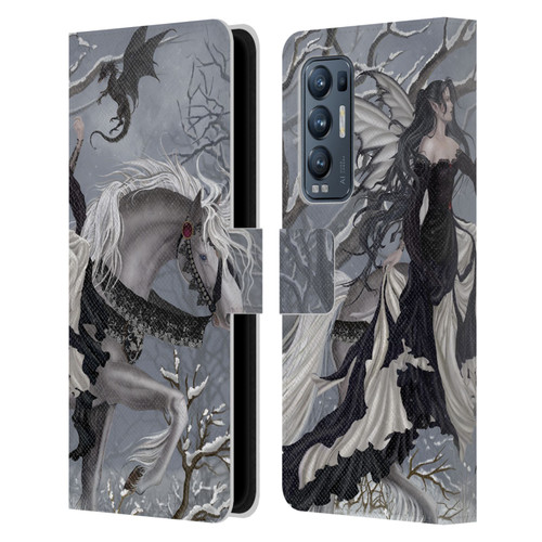 Nene Thomas Winter Has Begun Snow Fairy Horse With Dragon Leather Book Wallet Case Cover For OPPO Find X3 Neo / Reno5 Pro+ 5G