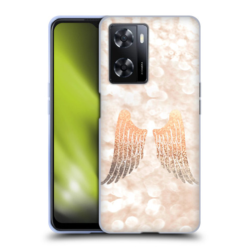 Monika Strigel Champagne Gold Wings Soft Gel Case for OPPO A57s