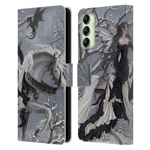 Nene Thomas Winter Has Begun Snow Fairy Horse With Dragon Leather Book Wallet Case Cover For Samsung Galaxy A14 5G