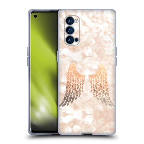 Monika Strigel Champagne Gold Wings Soft Gel Case for OPPO Reno 4 Pro 5G