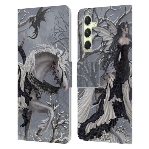 Nene Thomas Winter Has Begun Snow Fairy Horse With Dragon Leather Book Wallet Case Cover For Samsung Galaxy A54 5G