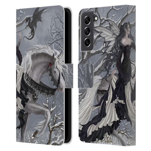 Nene Thomas Winter Has Begun Snow Fairy Horse With Dragon Leather Book Wallet Case Cover For Samsung Galaxy S21 FE 5G