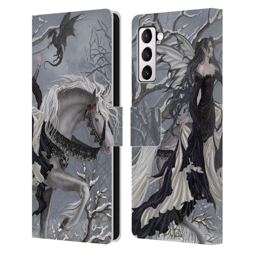 Nene Thomas Winter Has Begun Snow Fairy Horse With Dragon Leather Book Wallet Case Cover For Samsung Galaxy S21+ 5G
