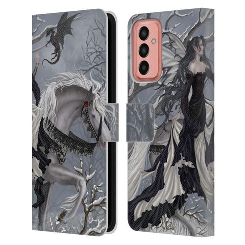 Nene Thomas Winter Has Begun Snow Fairy Horse With Dragon Leather Book Wallet Case Cover For Samsung Galaxy M13 (2022)