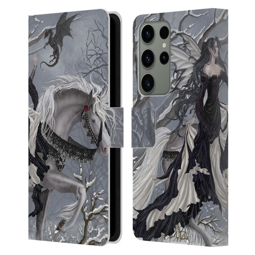 Nene Thomas Winter Has Begun Snow Fairy Horse With Dragon Leather Book Wallet Case Cover For Samsung Galaxy S23 Ultra 5G
