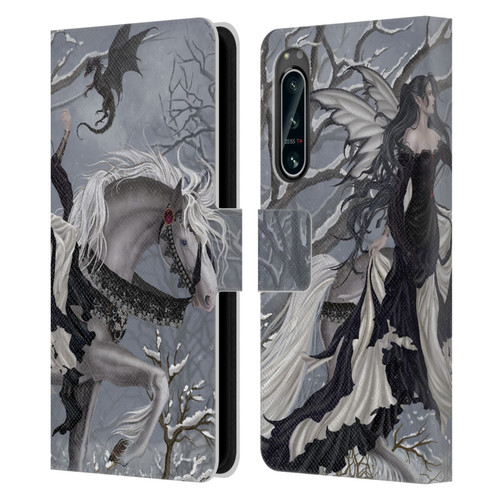 Nene Thomas Winter Has Begun Snow Fairy Horse With Dragon Leather Book Wallet Case Cover For Sony Xperia 5 IV
