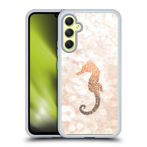 Monika Strigel Champagne Gold Seahorse Soft Gel Case for Samsung Galaxy A34 5G
