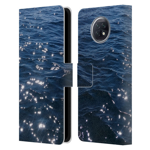 PLdesign Water Sparkly Sea Waves Leather Book Wallet Case Cover For Xiaomi Redmi Note 9T 5G