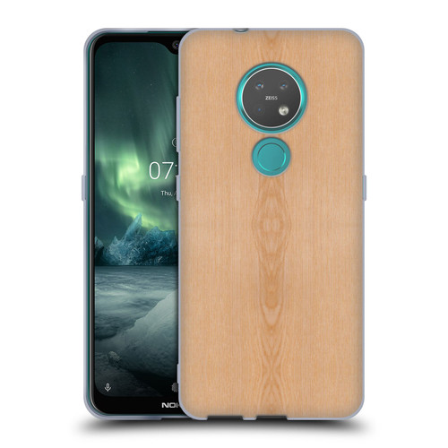 PLdesign Wood And Rust Prints Light Brown Grain Soft Gel Case for Nokia 6.2 / 7.2