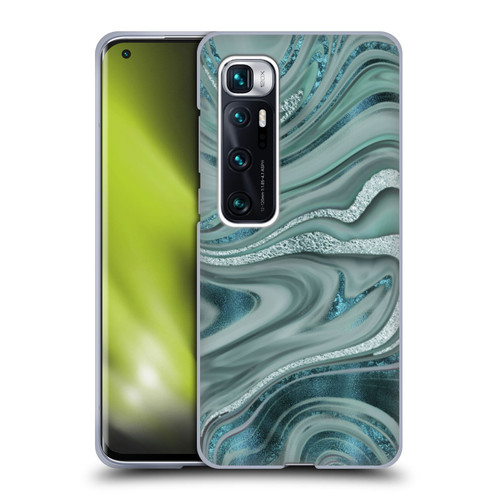 LebensArt Geo Liquid Marble Sea Foam Green Soft Gel Case for Xiaomi Mi 10 Ultra 5G