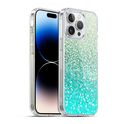 Monika Strigel Glitter Collection Mint Soft Gel Case for Apple iPhone 14 Pro Max & MagSafe