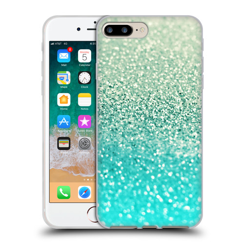 Monika Strigel Glitter Collection Mint Soft Gel Case for Apple iPhone 7 Plus / iPhone 8 Plus