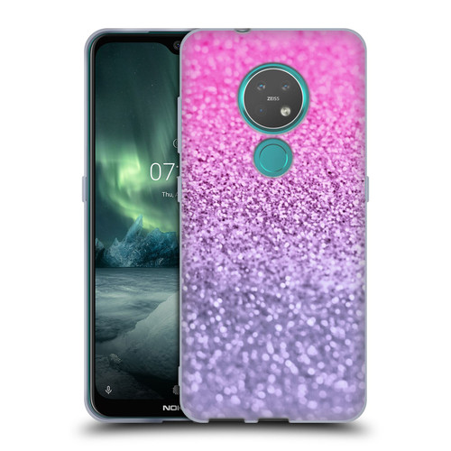 Monika Strigel Glitter Collection Lavender Pink Soft Gel Case for Nokia 6.2 / 7.2