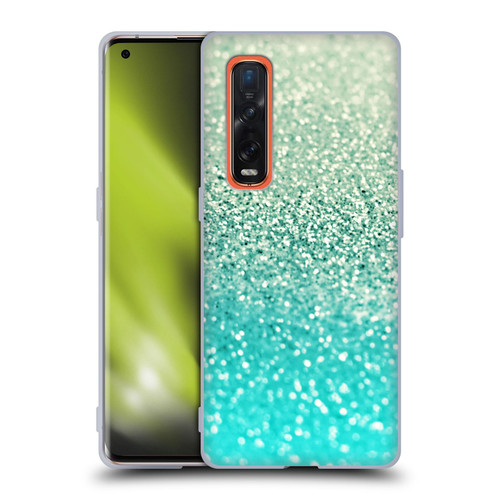 Monika Strigel Glitter Collection Mint Soft Gel Case for OPPO Find X2 Pro 5G