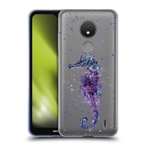LebensArt Nature Watercolor Sea Horse Soft Gel Case for Nokia C21