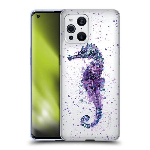 LebensArt Nature Watercolor Sea Horse Soft Gel Case for OPPO Find X3 / Pro