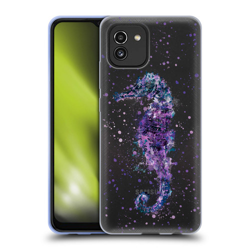 LebensArt Nature Watercolor Sea Horse Soft Gel Case for Samsung Galaxy A03 (2021)