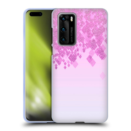 LebensArt Patterns 2 Pink Pastel Glitter Soft Gel Case for Huawei P40 5G