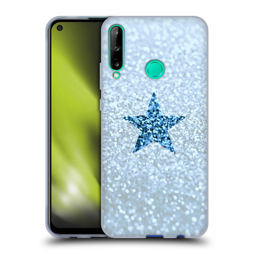 Monika Strigel Glitter Star Pastel Rainy Blue Soft Gel Case for Huawei P40 lite E