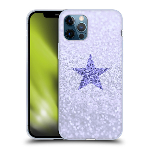 Monika Strigel Glitter Star Pastel Lilac Soft Gel Case for Apple iPhone 12 / iPhone 12 Pro