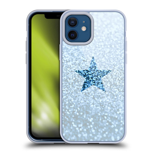 Monika Strigel Glitter Star Pastel Rainy Blue Soft Gel Case for Apple iPhone 12 / iPhone 12 Pro