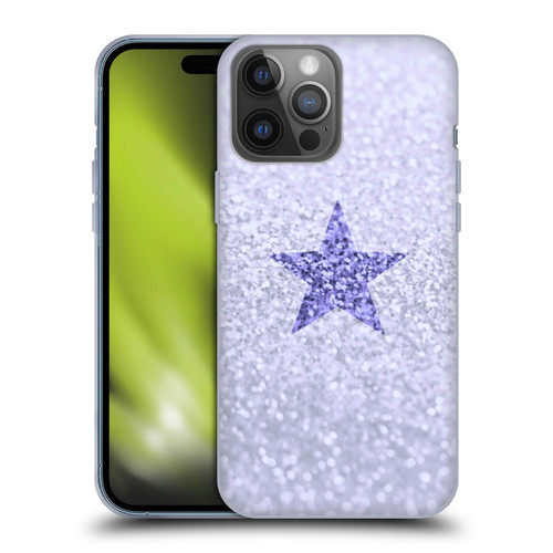 Monika Strigel Glitter Star Pastel Lilac Soft Gel Case for Apple iPhone 14 Pro Max