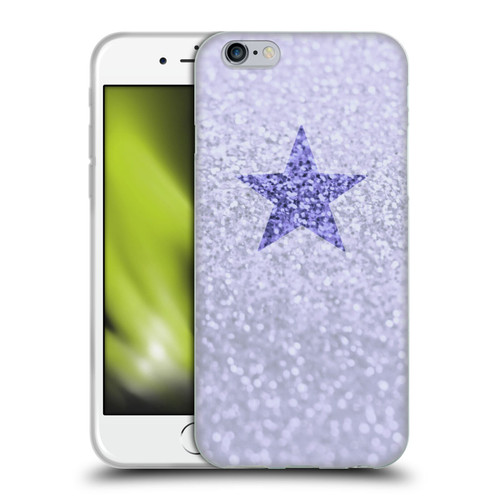 Monika Strigel Glitter Star Pastel Lilac Soft Gel Case for Apple iPhone 6 / iPhone 6s