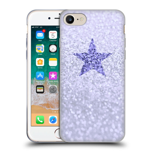 Monika Strigel Glitter Star Pastel Lilac Soft Gel Case for Apple iPhone 7 / 8 / SE 2020 & 2022