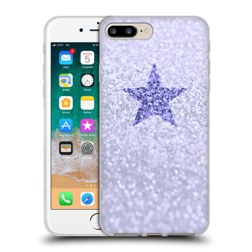 Monika Strigel Glitter Star Pastel Lilac Soft Gel Case for Apple iPhone 7 Plus / iPhone 8 Plus