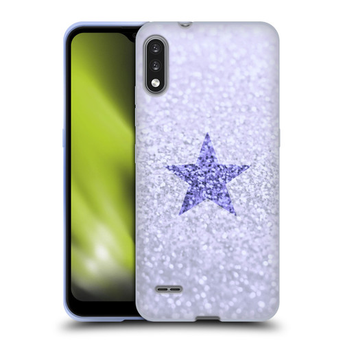 Monika Strigel Glitter Star Pastel Lilac Soft Gel Case for LG K22