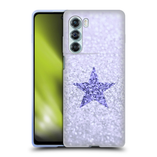 Monika Strigel Glitter Star Pastel Lilac Soft Gel Case for Motorola Edge S30 / Moto G200 5G