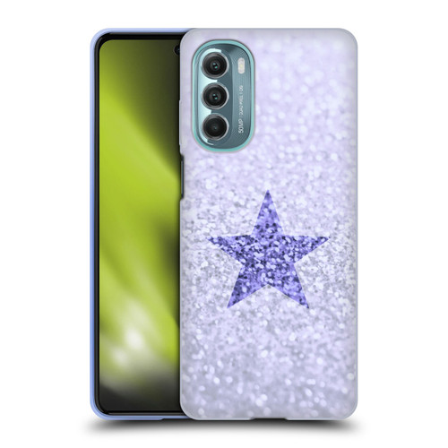 Monika Strigel Glitter Star Pastel Lilac Soft Gel Case for Motorola Moto G Stylus 5G (2022)