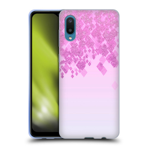 LebensArt Patterns 2 Pink Pastel Glitter Soft Gel Case for Samsung Galaxy A02/M02 (2021)