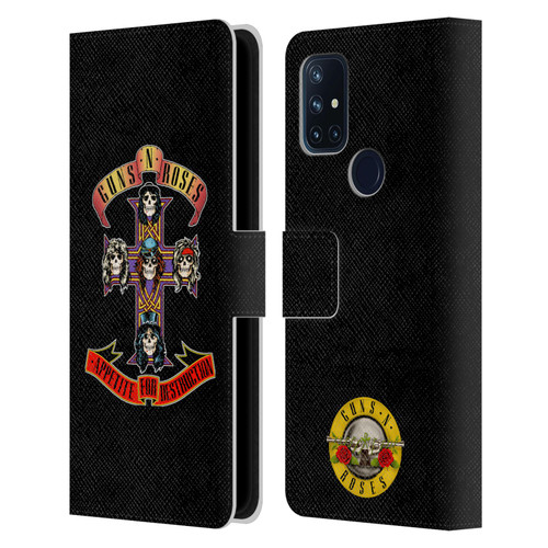 Guns N' Roses Key Art Appetite For Destruction Leather Book Wallet Case Cover For OnePlus Nord N10 5G