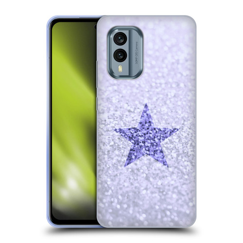 Monika Strigel Glitter Star Pastel Lilac Soft Gel Case for Nokia X30