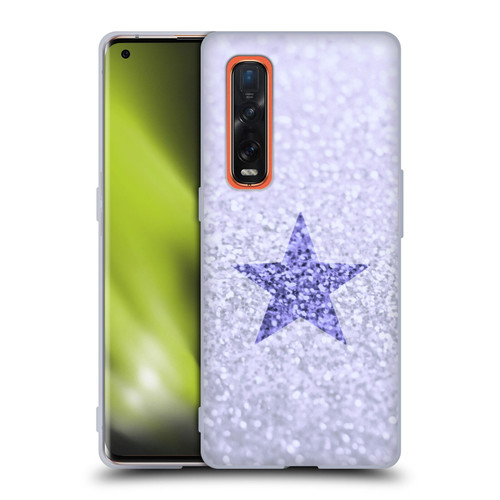 Monika Strigel Glitter Star Pastel Lilac Soft Gel Case for OPPO Find X2 Pro 5G