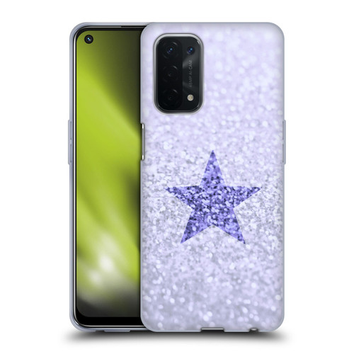 Monika Strigel Glitter Star Pastel Lilac Soft Gel Case for OPPO A54 5G