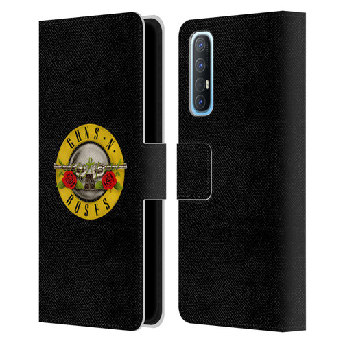 Guns N' Roses Key Art Bullet Logo Leather Book Wallet Case Cover For OPPO Find X2 Neo 5G