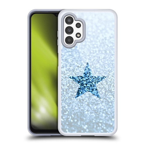 Monika Strigel Glitter Star Pastel Rainy Blue Soft Gel Case for Samsung Galaxy A13 (2022)