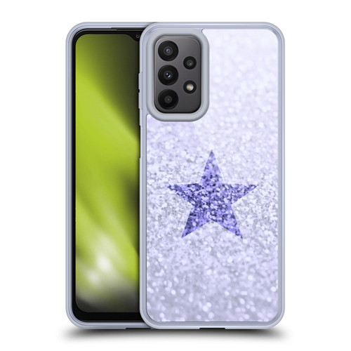 Monika Strigel Glitter Star Pastel Lilac Soft Gel Case for Samsung Galaxy A23 / 5G (2022)