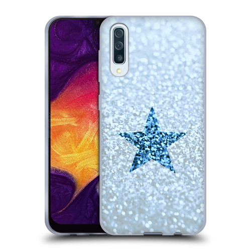 Monika Strigel Glitter Star Pastel Rainy Blue Soft Gel Case for Samsung Galaxy A50/A30s (2019)