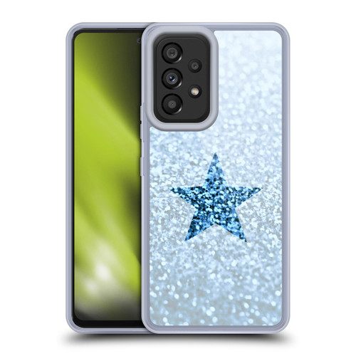 Monika Strigel Glitter Star Pastel Rainy Blue Soft Gel Case for Samsung Galaxy A53 5G (2022)