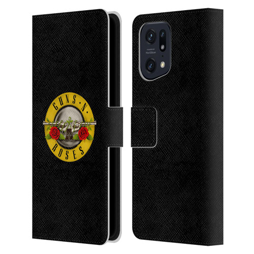 Guns N' Roses Key Art Bullet Logo Leather Book Wallet Case Cover For OPPO Find X5