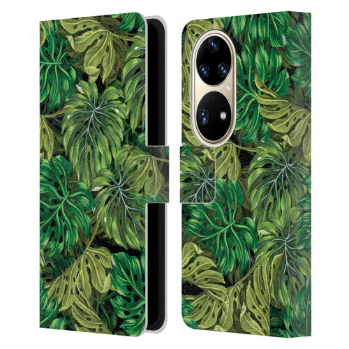 Mark Ashkenazi Banana Life Tropical Haven Leather Book Wallet Case Cover For Huawei P50 Pro