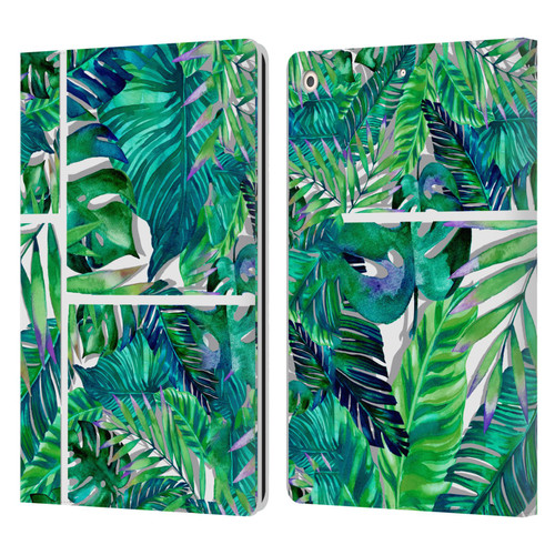 Mark Ashkenazi Banana Life Tropical Green Leather Book Wallet Case Cover For Apple iPad 10.2 2019/2020/2021