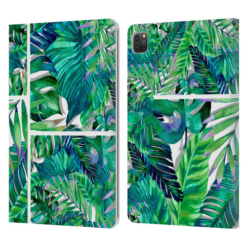 Mark Ashkenazi Banana Life Tropical Green Leather Book Wallet Case Cover For Apple iPad Pro 11 2020 / 2021 / 2022